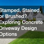Stamped, Stained, or Brushed? Exploring Concrete Driveway Design Options